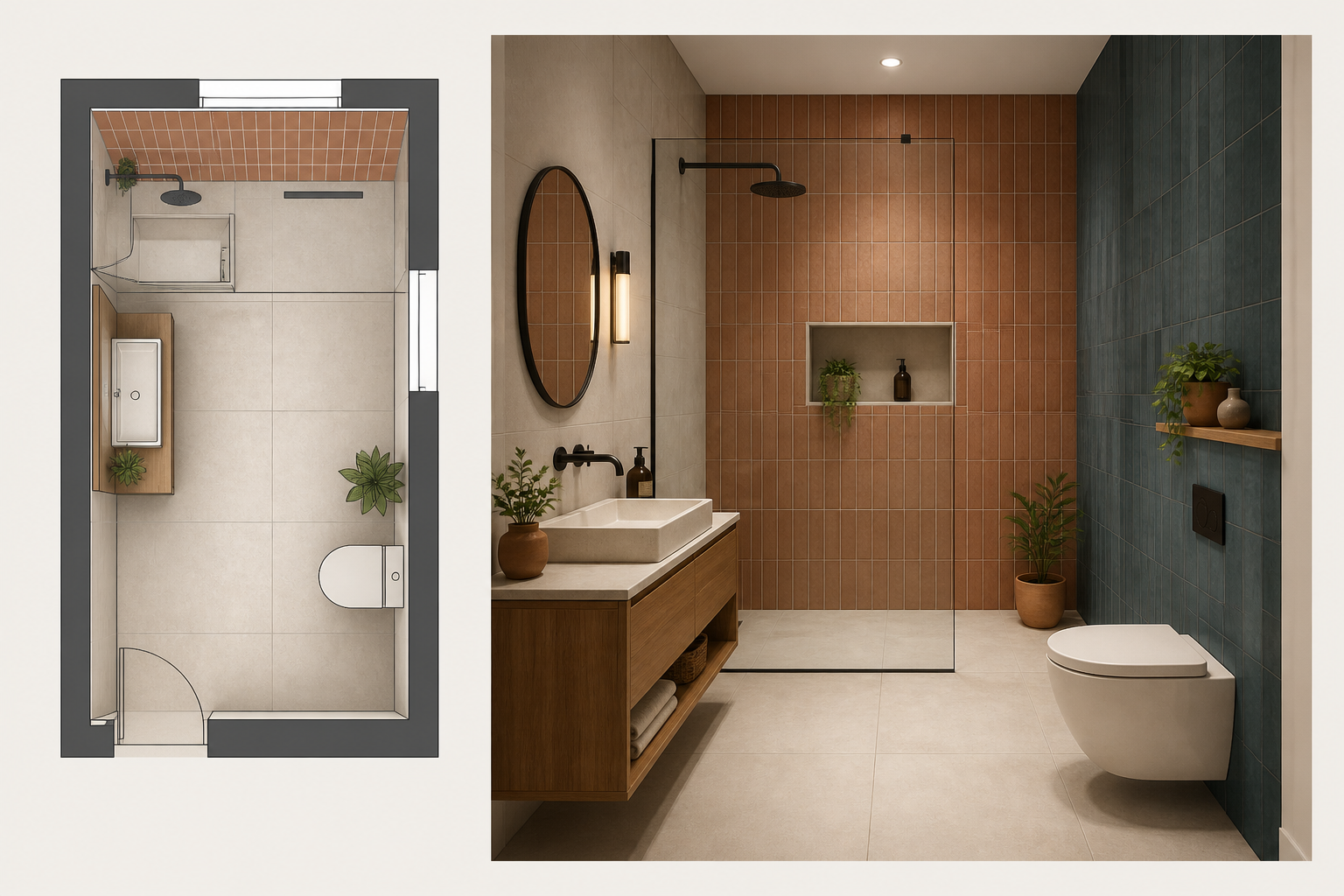 Confronto tra pianta e render 3D