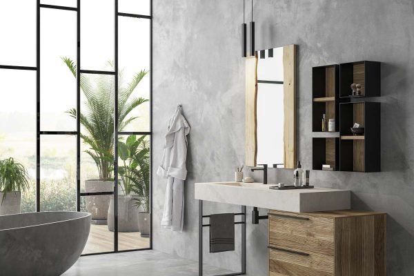Mobile bagno in castagno Legnobagno Life 10
