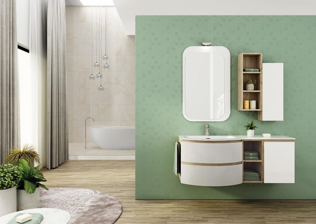 Mobile bagno curvo Legnobagno Freedom Curvo FC05