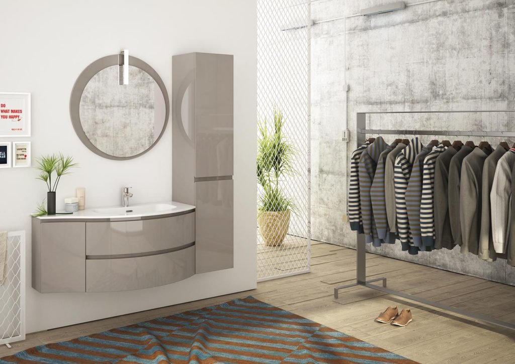 Mobile bagno curvo Legnobagno Freedom Curvo FC06