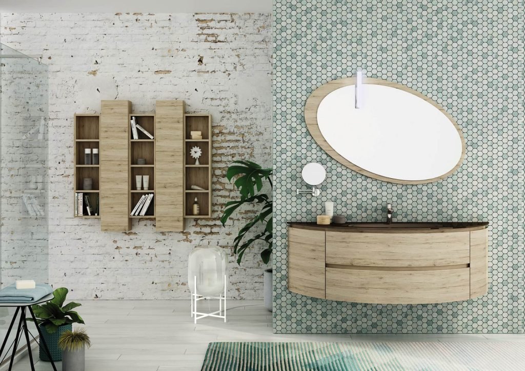 Mobile bagno curvo Legnobagno Freedom Curvo FC07