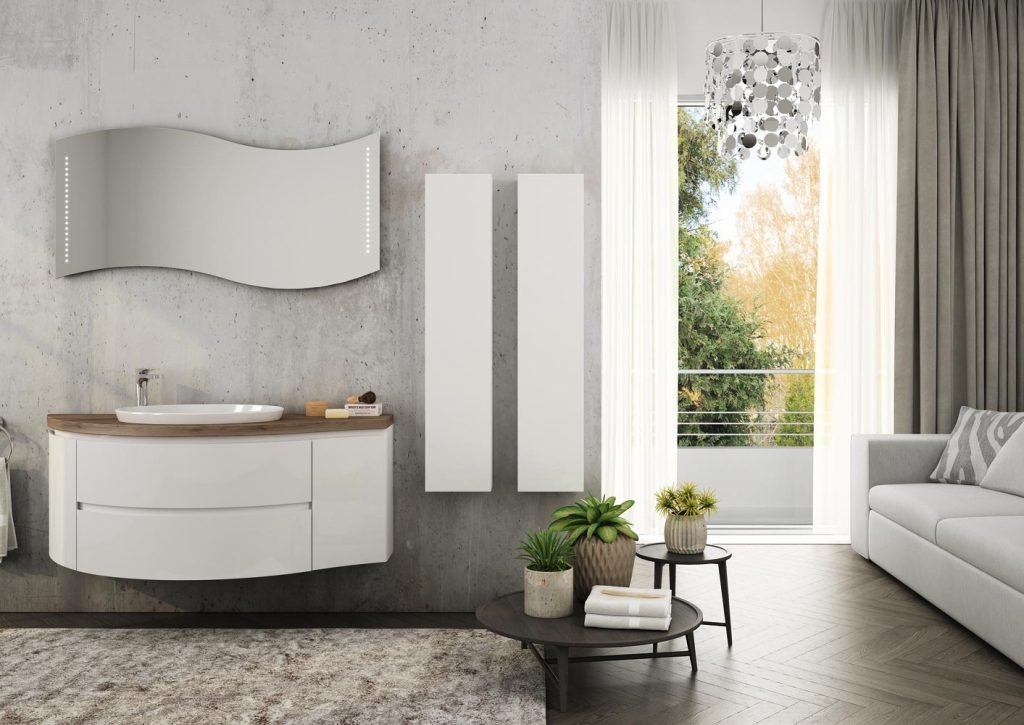 Mobile bagno curvo Legnobagno Freedom Curvo FC09